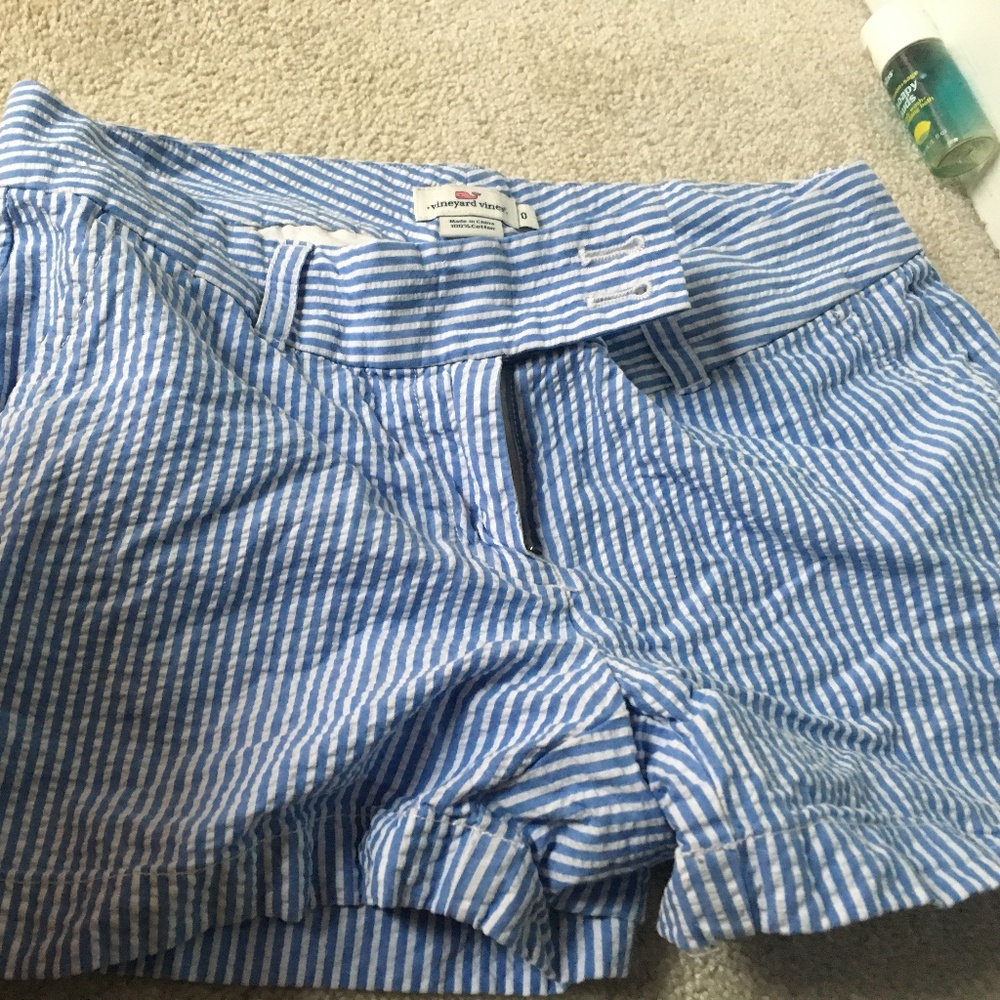 vertical striped shorts